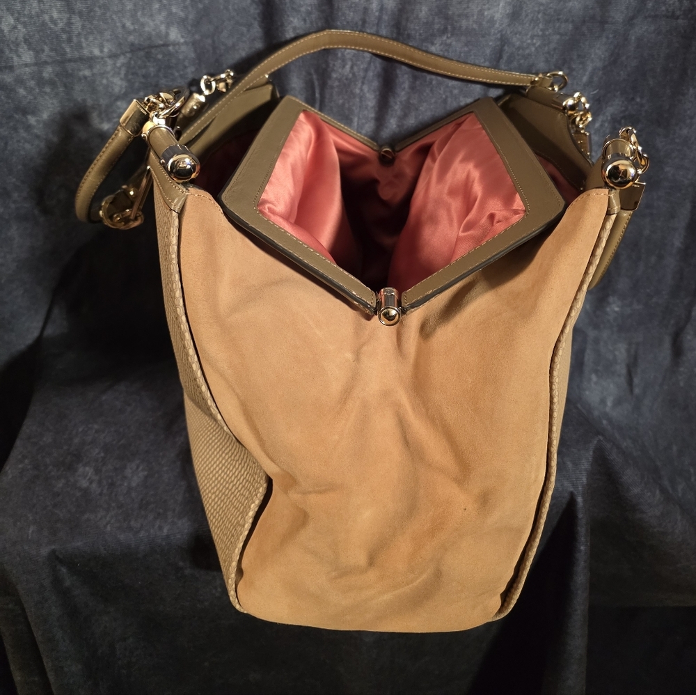 Rare Coach Madison Pinnacle Carrie Satchel And Wristlet - Picture 14 of 15